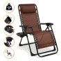 Раскладное кресло шезлонг LEOBRO Zero Gravity Premium Brown (LB-ZGC-G2-BRN) - 1