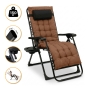 Раскладное кресло шезлонг LEOBRO Zero Gravity Premium Plus Brown (LB-ZGC-K2-BRN) - 1