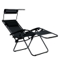 Розкладне крісло шезлонг з козирком LEOBRO Zero Gravity Black (LB-ZGC-H1-BLK) - 2