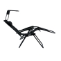 Розкладне крісло шезлонг з козирком LEOBRO Zero Gravity Black (LB-ZGC-H1-BLK) - 3