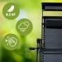Розкладне крісло шезлонг з козирком LEOBRO Zero Gravity Black (LB-ZGC-H1-BLK) - 4