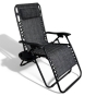 Розкладне крісло шезлонг LEOBRO Zero Gravity Dark Grey (LB-ZGC-F1-DGR) - 2