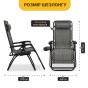 Розкладне крісло шезлонг LEOBRO Zero Gravity Grey (LB-ZGC-F1-GRY) - 3