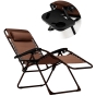 Розкладне крісло шезлонг LEOBRO Zero Gravity Brown (LB-ZGC-F1-BRN) - 2