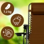 Розкладне крісло шезлонг LEOBRO Zero Gravity Brown (LB-ZGC-F1-BRN) - 3