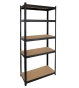 Стелаж LEOBRO Black 150 х 70 х 30 см, 175кг/полиця, 5 полиць (LB-R117) - 1