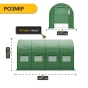 Садова теплиця парник LEOBRO Garden 9м2 Green (LB-G102-GRN) - 2