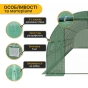 Садова теплиця парник LEOBRO Garden 18м2 Green (LB-G105-GRN) - 4