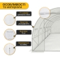 Садовая теплица парник LEOBRO Garden 18м2 White (LB-G105-WHT) - 4
