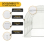 Усиленная садовая теплица парник LEOBRO Garden 10м2 White (LB-G106-WHT) - 4