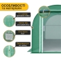 Садова теплиця парник LEOBRO Garden 6м2 Green Mosquito Door (LB-G108-GRN) - 4