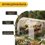 Садова теплиця парник LEOBRO Garden 18м2 White MultiDoor (LB-G114-WHT) - 8