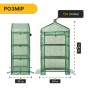 Стеллаж-теплица LEOBRO 125х69х49 см на 3 полки Green (LB-G116) - 2