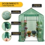 Стелаж-теплиця LEOBRO 143x143x195 см на 8 полиць Green (LB-G122) - 4