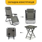 Комплект 2-а розкладні крісла-шезлонга + столик Zero Gravity LEOBRO Plaid (LB-ZGT-F3-PLD) - 7