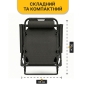 Раскладное кресло кровать с бархатным матрасом LEOBRO Black (LB-FCB-G4-BLK) - 11