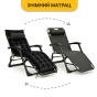 Раскладное кресло кровать с бархатным матрасом LEOBRO Black (LB-FCB-G4-BLK) - 12