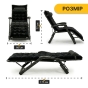 Раскладное кресло кровать с бархатным матрасом LEOBRO Black (LB-FCB-G4-BLK) - 6