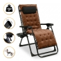 Крісло шезлонг LEOBRO Zero Gravity Premium Plus Brown Velvet (LB-ZGC-K3-BRN) - 1