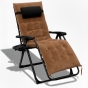 Крісло шезлонг LEOBRO Zero Gravity Premium Plus Brown Velvet (LB-ZGC-K3-BRN) - 2