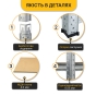 Стеллаж угловой LEOBRO Premium 180 х 90 х 40 см, 175кг/полка, 5 полок (LB-R123) - 6