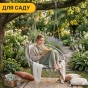 Подвесное плетеное кресло-качалка LEOBRO Boho XL 80 см Grey (LB-1104) - 7