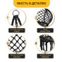Підвісне плетене крісло-гойдалка LEOBRO Boho XL 80 см Black з подушкою (LB-1105) - 4