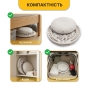 Підвісне плетене крісло-гойдалка LEOBRO Boho XL 80 см Cream з подушкою (LB-1106) - 6