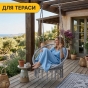 Підвісне плетене крісло-гойдалка LEOBRO Boho XL 80 см Grey з подушкою (LB-1107) - 10