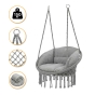 Підвісне плетене крісло-гойдалка LEOBRO Boho Deluxe XL 80 см Grey (LB-1113) - 1