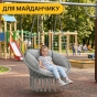 Підвісне плетене крісло-гойдалка LEOBRO Boho Deluxe XL 80 см Grey (LB-1113) - 2