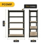 Стелаж LEOBRO Premium Black 180 х 100 х 50 см, 200кг/полиця, 5 полиць (LB-R129) - 3