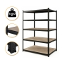 Стелаж LEOBRO Premium Black 180 х 100 х 60 см, 200кг/полиця, 5 полиць (LB-R130) - 1
