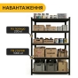 Стелаж LEOBRO Premium Black 180 х 100 х 60 см, 200кг/полиця, 5 полиць (LB-R130) - 4