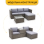 Комплект садовой мебели LEOBRO Lounge Set 3-в-1 (LB-1057) - 8