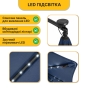 Складна садова парасоля з боковим подовжувачем та LED підсвіткою LEOBRO Синя (LB-1086) - 6