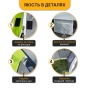 Туристичний намет LEOBRO Pro Camp Grey (LB-1088) - 8