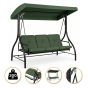 Садова гойдалка з товстим матрацом LEOBRO Luxury Pro Green (LB-1047) - 1