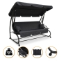 Велика гойдалка з подушками LEOBRO Luxury Plus Black (LB-1049) - 1