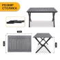 Розкладний туристичний стіл LEOBRO Camp Black L (LB-1068) - 2