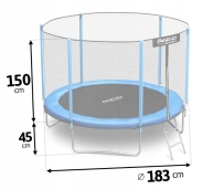 Батут Neo-Sport 183 см із зовнішньою сіткою (NS-06Z181)