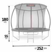 Батут Neo-Sport Premium 252 см із внутрішньою сіткою (NS-08C231)