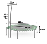 Фітнес батут Neo-Sport 127 см Green-black (1103)