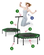 Фітнес батут Neo-Sport 127 см Green-black (1103)