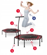 Фітнес батут Neo-Sport 127 см Red-black (1104)