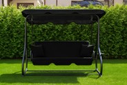 Велика гойдалка з подушками LEOBRO Luxury Black