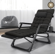 Раскладное кресло кровать с подушкой LEOBRO Черный (LB-FCB-G1-BLK)