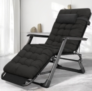 Раскладное кресло кровать с подушкой LEOBRO Черный (LB-FCB-G1-BLK)