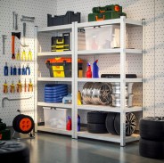 Набір із двох стелажів LEOBRO Premium 180 х 180 х 40 см, 175кг/полиця (LB-R175-GANX2)