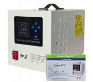 Комплект инвертор Volt Polska SINUS PRO 2200 E PLUS 1200/2200W + Аккумулятор LiFePO4 12,8V